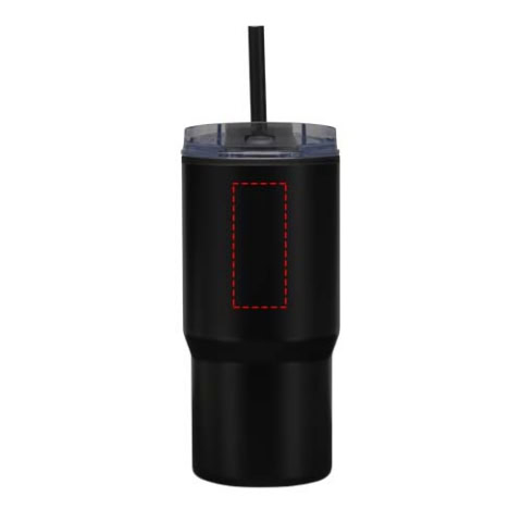Westin 540 ml RCS Becher aus recyceltem Material, doppelwandig isoliert, mit Trinkhalm - schwarz – Bild 8