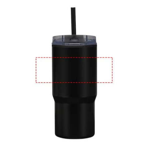 Westin 540 ml RCS Becher aus recyceltem Material, doppelwandig isoliert, mit Trinkhalm - schwarz – Bild 9