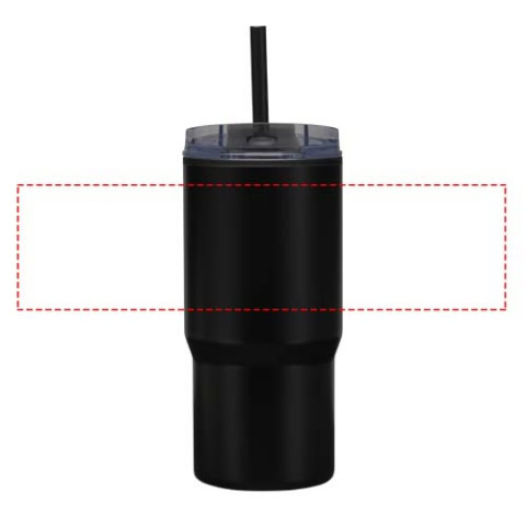 Westin 540 ml RCS Becher aus recyceltem Material, doppelwandig isoliert, mit Trinkhalm - schwarz – Bild 11
