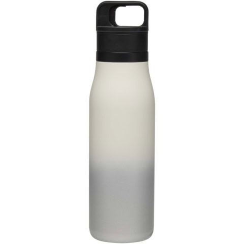 SMART 500 ml RCS doppelwandiger vakuumisolierter One-Touch Becher aus recyceltem Edelstahl - weiss - Vorderseite