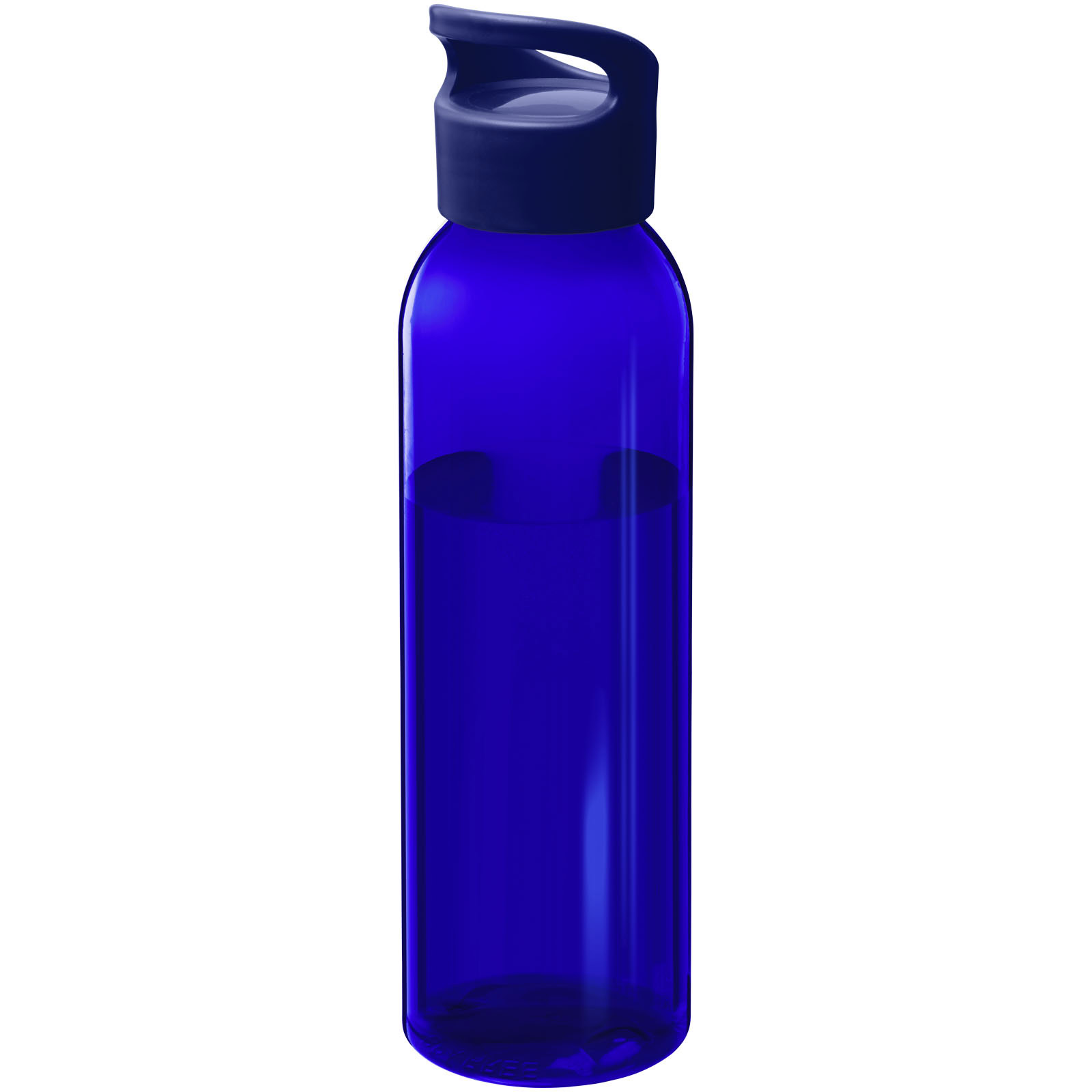 Blaue Tritan™ Sportflasche mit Deckel, 650 ml.