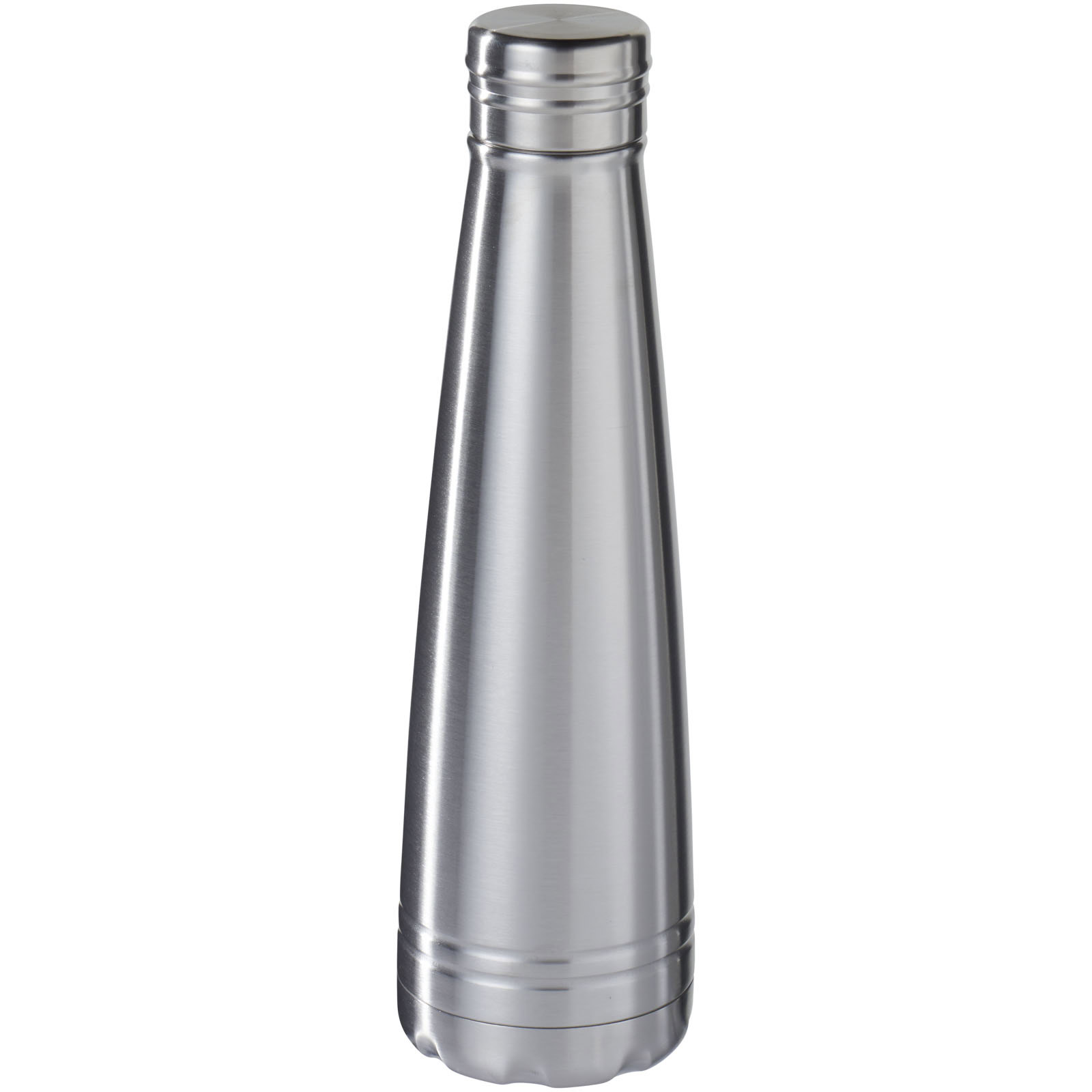 Silberne Vakuumflasche für Getränke, 500 ml, Edelstahl.
