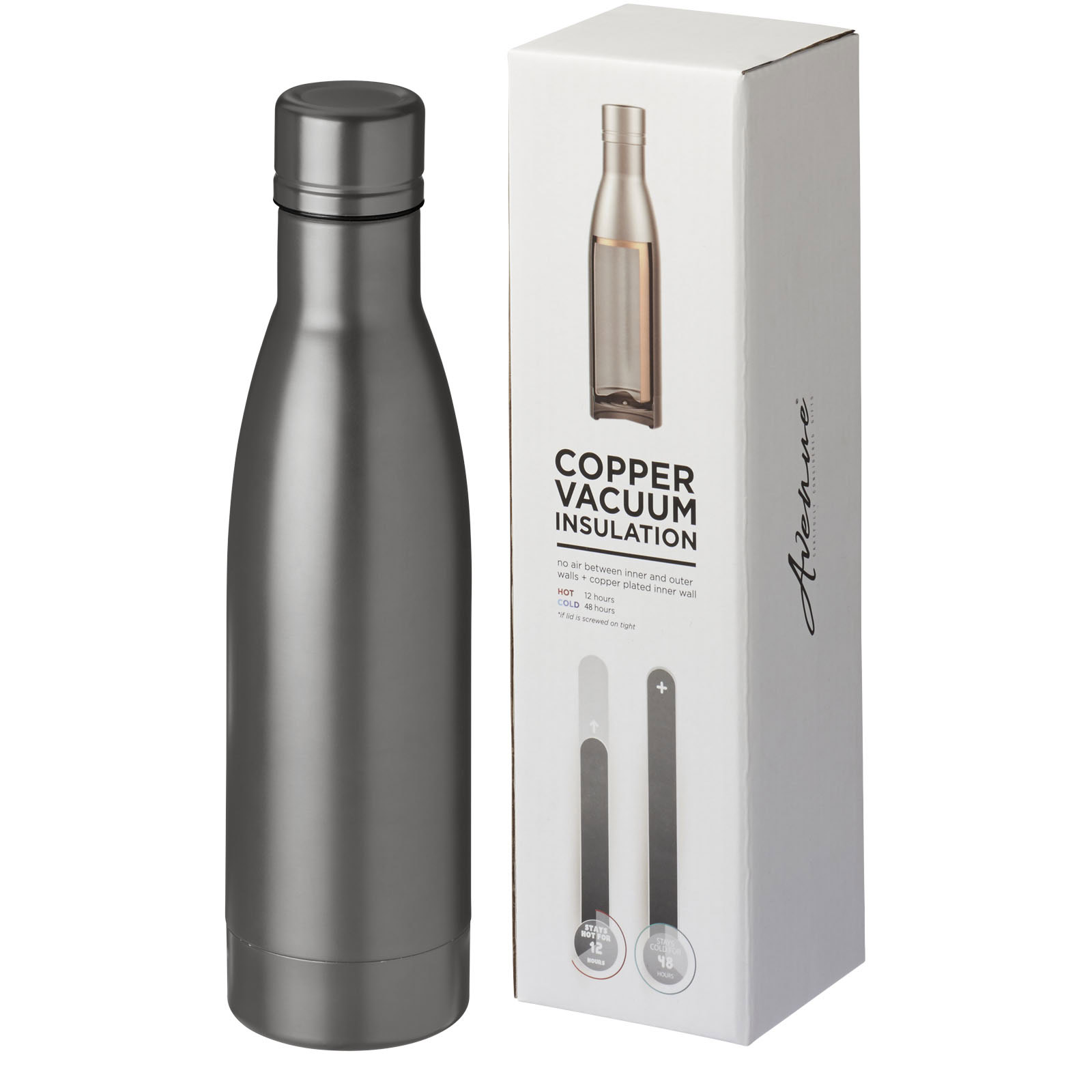 Kupfer-Vakuum Isolierflasche Vasa 500 ml für Getränke.