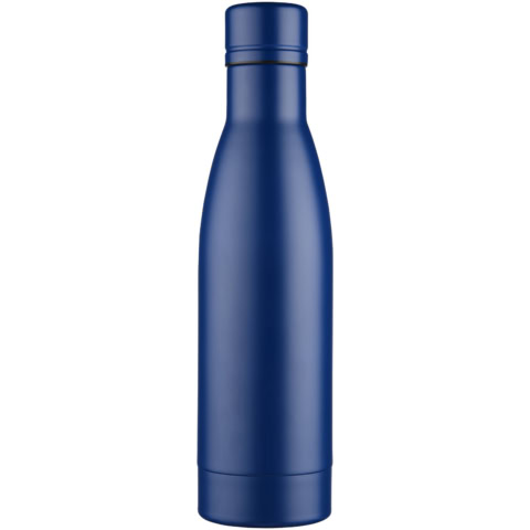 Blaue Vasa 500 ml Kupfer-Vakuum Isolierflasche auf weißem Hintergrund.