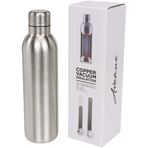 Hochwertige Edelstahl-Isolierflasche mit Kupfer-Vakuumtechnik.