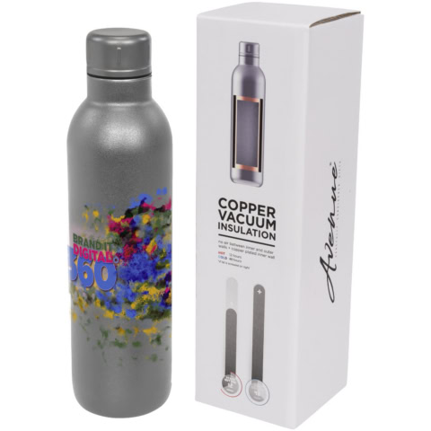 Kupfer-Vakuum Isolierflasche mit Verpackung, langlebig und stilvoll.