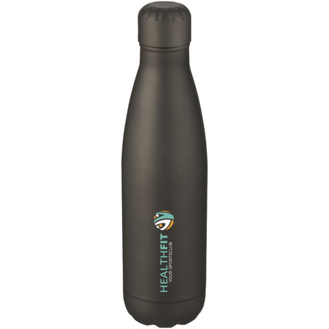 Cove 500 ml vakuumisolierte Edelstahlflasche - grau matt - Logo 1