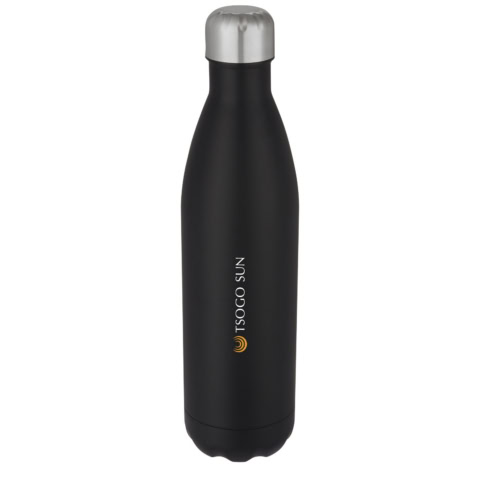 Cove 750 ml vakuumisolierte Edelstahlflasche - schwarz - Logo 1