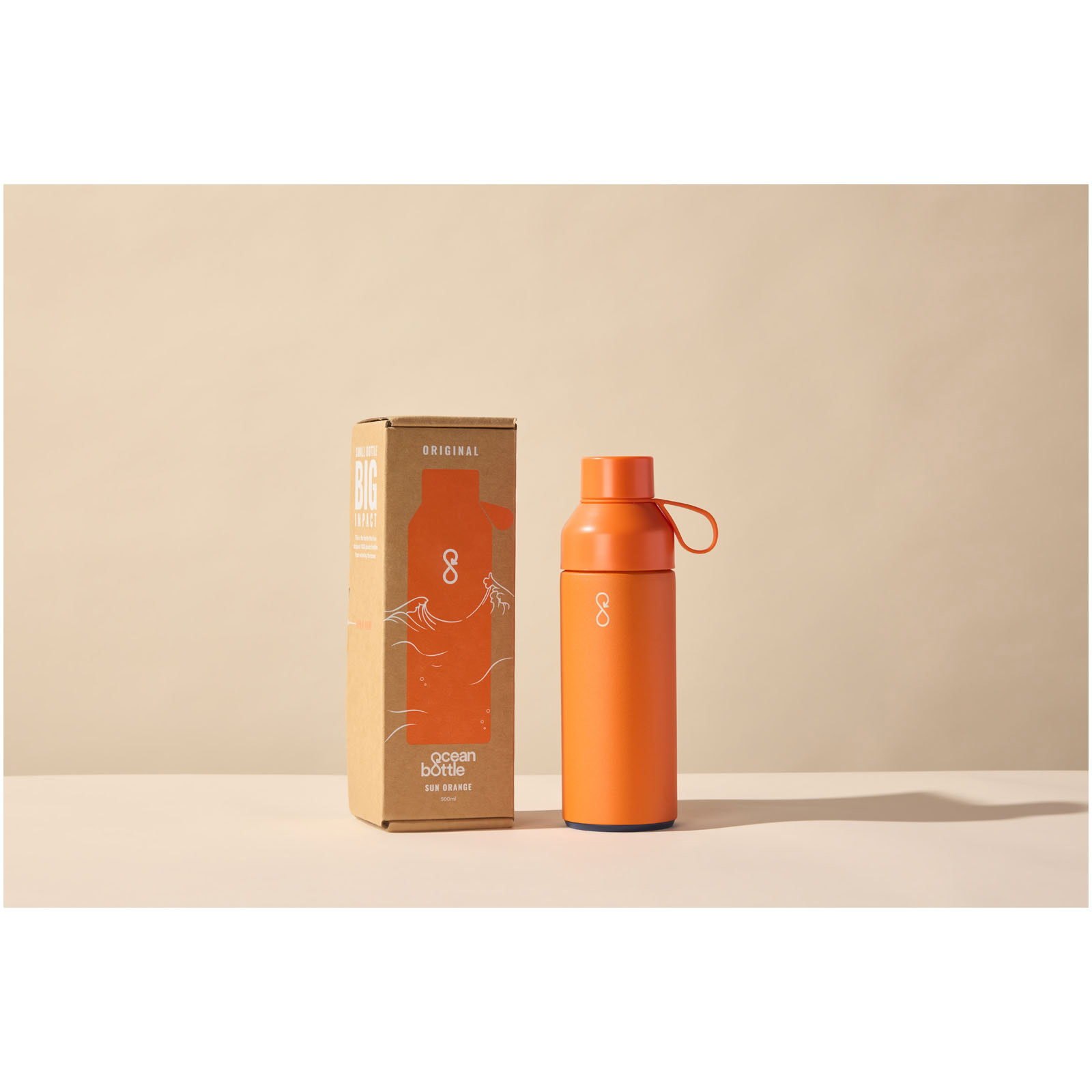 Ocean Bottle 500 ml vakuumisolierte Flasche - sonnenorange - Package