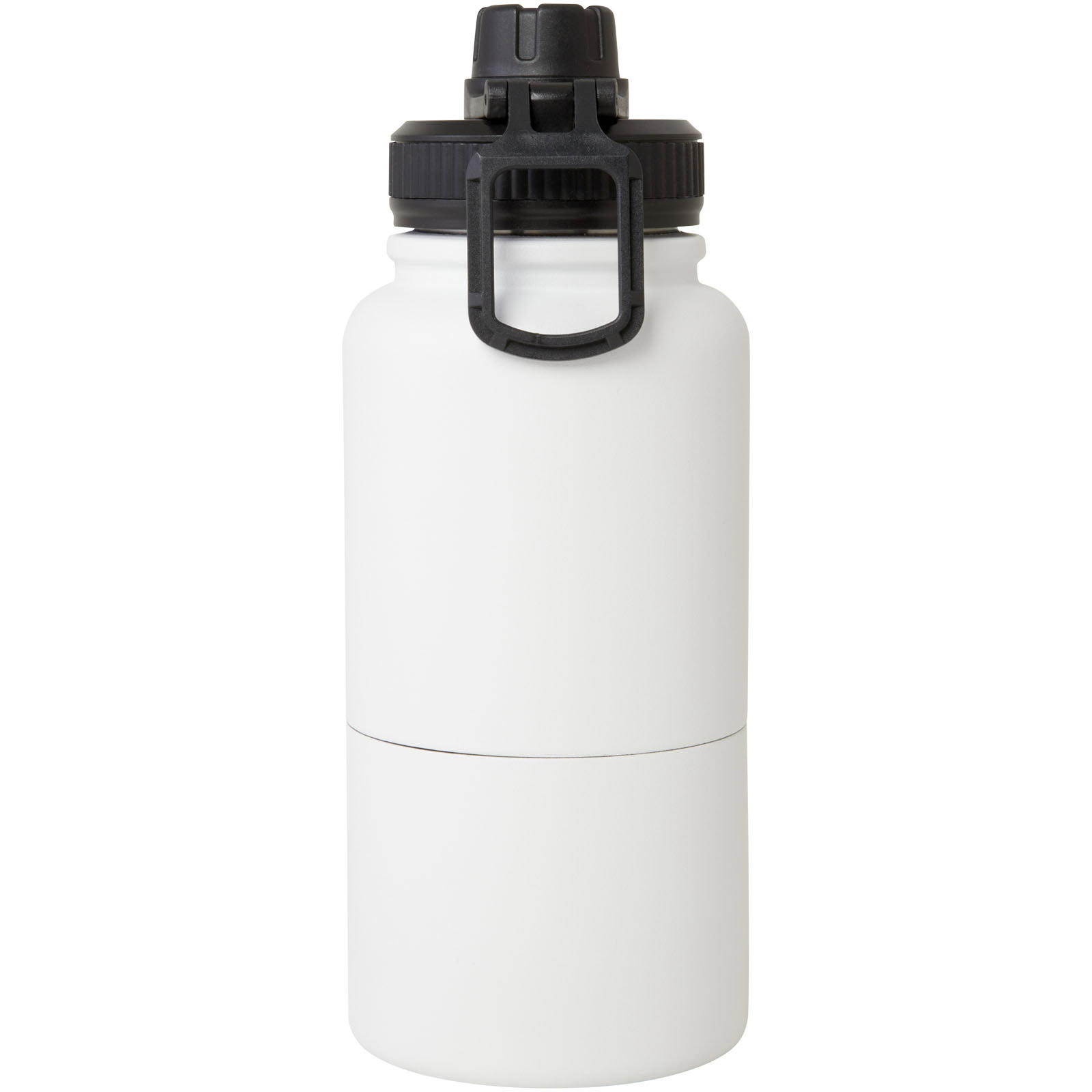 Dupeca 840 ml RCS-zertifizierte Isolierflasche aus Edelstahl - weiss - Rückseite