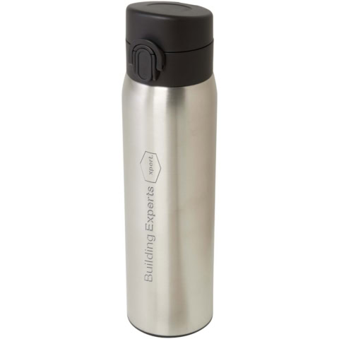 Sika 450 ml RCS-zertifizierte Isolierflasche aus recyceltem Edelstahl - silber - Logo 1