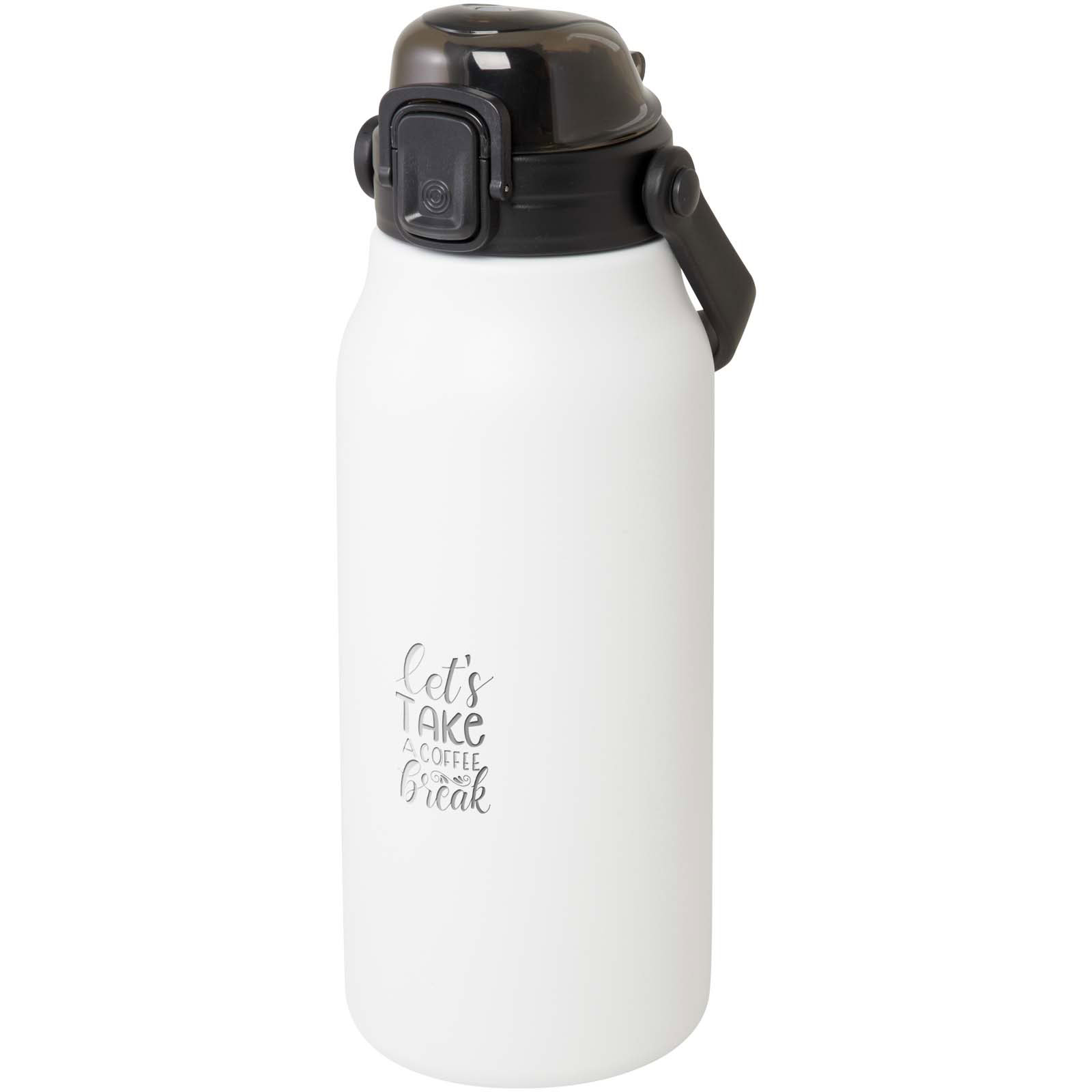 Giganto 1600 ml RCS-zertifizierte Kupfer-Vakuum Isolierflasche aus recyceltem Edelstahl - weiss - Logo 2