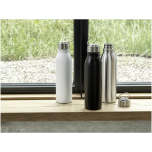 Harper 720 ml RCS-zertifizierte Sportflasche aus Edelstahl mit Metallschlaufe - schwarz - Stimmung 1