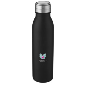 Harper 720 ml RCS-zertifizierte Sportflasche aus Edelstahl mit Metallschlaufe - schwarz - Logo 1