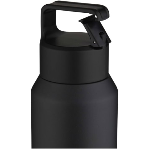 Astra 600 ml RCS-zertifizierte Kupfer-Vakuum Isolierflasche aus recyceltem Edelstahl (Kohlensäure geeignet) - schwarz - Detail 2