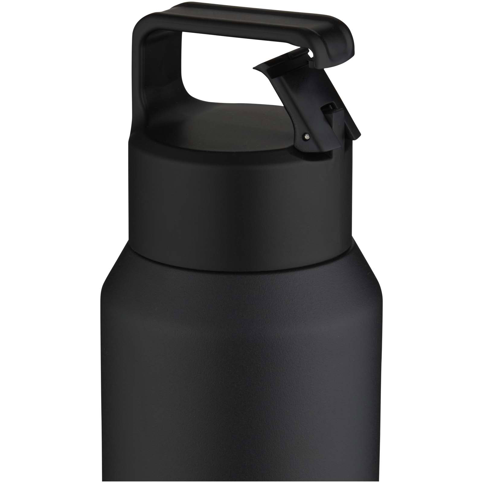 Astra 600 ml RCS-zertifizierte Kupfer-Vakuum Isolierflasche aus recyceltem Edelstahl (Kohlensäure geeignet) - schwarz - Detail 2