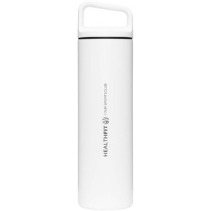 MiiR Widemouth 591 ml Trinkflasche - weiss - Logo 1
