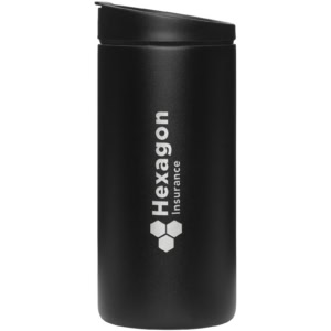 MiiR Flip Traveler 354 ml Trinkflasche - schwarz - Logo 1