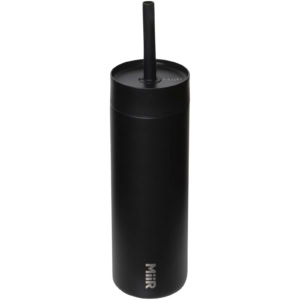 MiiR Sipper 473 ml Trinkflasche mit Trinkhalm – schwarz