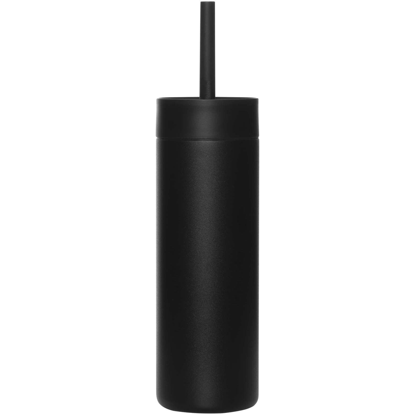 MiiR Sipper 473 ml Trinkflasche mit Trinkhalm - schwarz - Rückseite