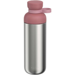 Mepal Vita 700 ml Wasserflasche aus recyceltem Edelstahl (Kohlensäure geeignet) – rosa