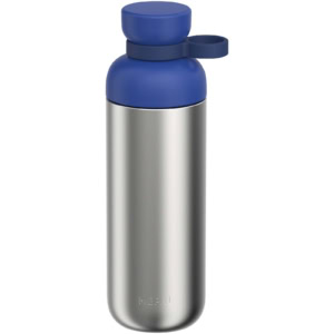 Mepal Vita 700 ml Wasserflasche aus recyceltem Edelstahl (Kohlensäure geeignet) – vivid blau