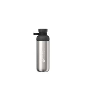 Mepal Vita 700 ml Wasserflasche aus recyceltem Edelstahl (Kohlensäure geeignet) - schwarz - Logo 1