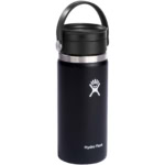 Hydro Flask Isolierbecher aus Edelstahl mit breiter Öffnung 473 ml und Flex Sip™ Deckel - schwarz - Hauptfoto