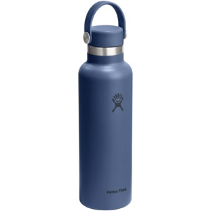 Hydro Flask Standard Mouth 621 ml isolierte Edelstahl Trinkflasche mit Strohhalmverschluss – mittelblau
