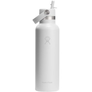 Hydro Flask Standard Mouth 621 ml isolierte Edelstahl-Trinkflasche - weiss - Vorderseite