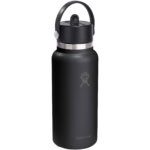 Hydro Flask Wide Mouth 946 ml isolierte Edelstahl Trinkflasche mit Strohhalmverschluss - weiss - Hauptfoto