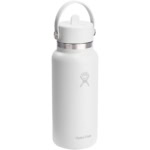 Hydro Flask Wide Mouth 946 ml isolierte Edelstahl Trinkflasche mit Strohhalmverschluss - schwarz - Hauptfoto