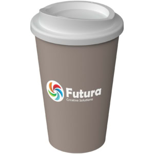 Isolierbecher mit Futura Logo, 350 ml, Greige Farbe.