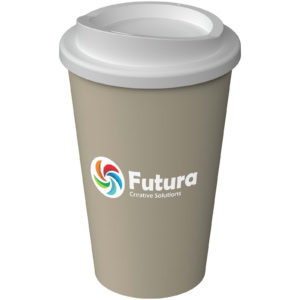Trinkbecher mit Futura Logo, ideal für Getränke unterwegs.
