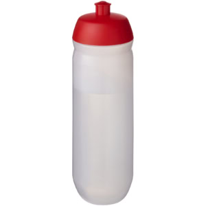 HydroFlex™ 750 ml Squeezy Sportflasche – rot / transparent weiss