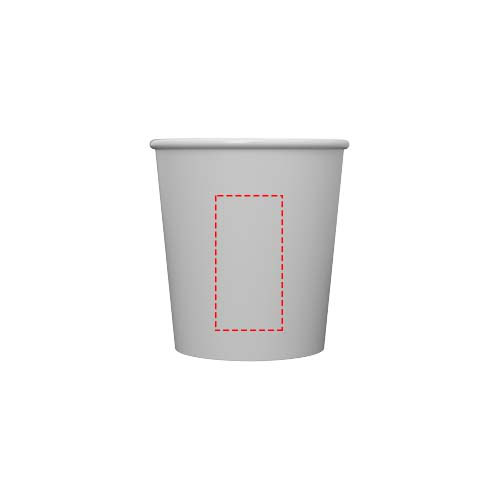 Weißer Becher für Trinkflaschen, ideal für Getränke unterwegs.
