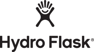 Logo von Hydro Flask, nachhaltige Trinkflasche für unterwegs.