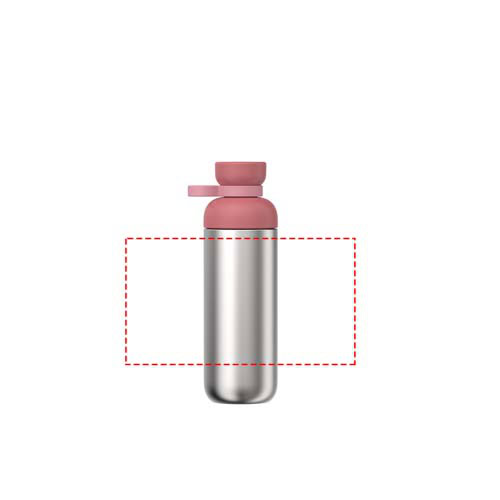 Rosa Mepal Vita Wasserflasche aus Edelstahl mit Schraubverschluss.