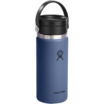 Hydro Flask Edelstahlflasche mit breitem Hals und Flex Sip™ Deckel.