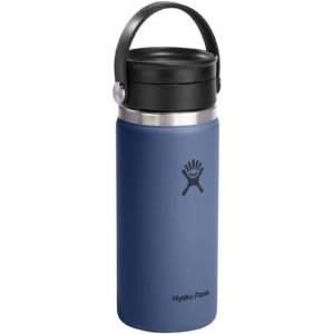 Hydro Flask Isolierbecher aus Edelstahl mit breiter Öffnung 473 ml und Flex Sip™ Deckel – mittelblau