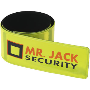 Neongelbes Sicherheitsband mit Logo MR JACK SECURITY.