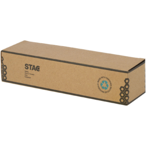 Logo-Trinkflaschen Kartonverpackung mit hexagonalen Mustern.