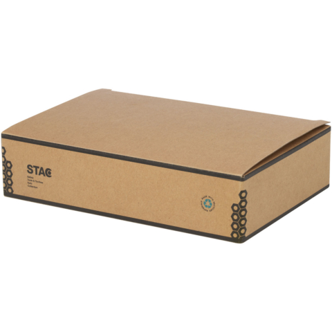 Logo-Trinkflaschen Kartonbox - Verpackung mit Logo-Design.