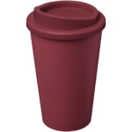 Bordeauxfarbener Isolierbecher für Getränke, 350 ml.