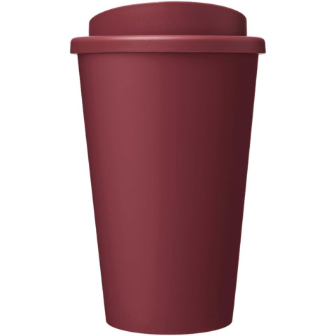 Bordeauxfarbener Isolierbecher für Getränke, 350 ml.