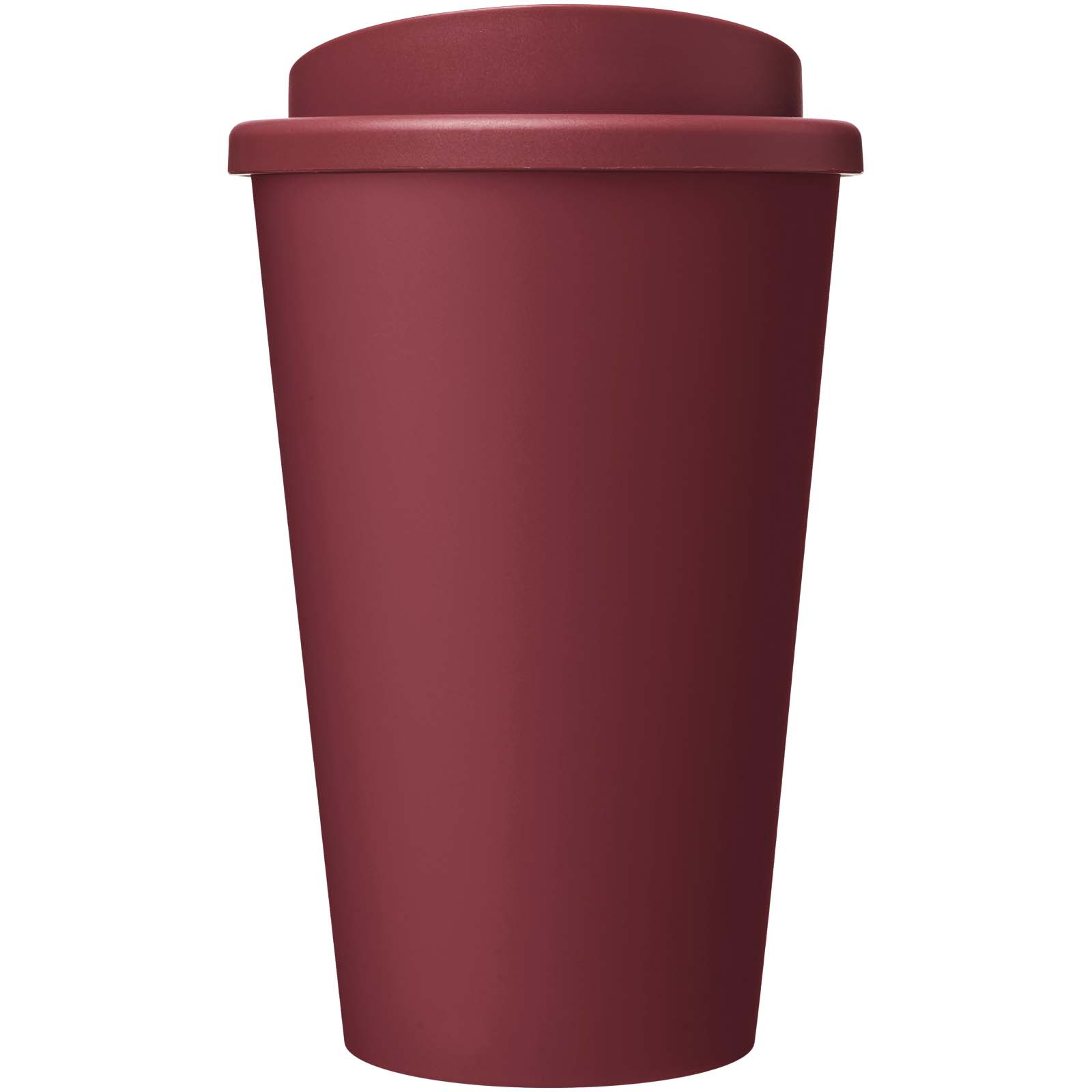 Bordeauxfarbener Isolierbecher für Getränke, 350 ml.